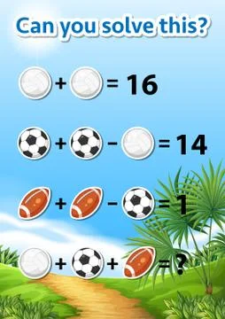 Can you solve this worksheet 스톡 일러스트