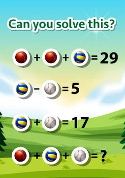 Can you solve this worksheet 스톡 일러스트