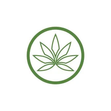Canabis leaf green  vector illustration icon design Stock Illustration