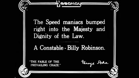 CANADA - 1914 - In this silent comedy, a traffic cop pulls over a speeding Stock Footage 279777640