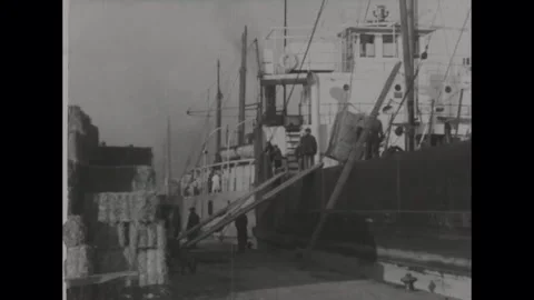 Canada 1930s: Map showing forest holds in Quebec along the Gulf of St. Lawrence. Stock Footage 329181740