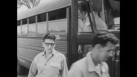 CANADA - 1965 - Two prisoners get transferred to a medium security facility with Stock Footage 340649436
