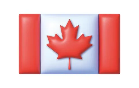 Canada 3d flag for concept design. Vector illustration background 스톡 일러스트