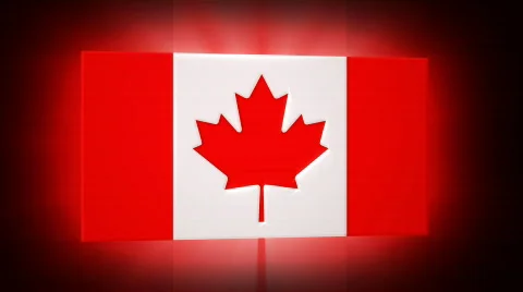 Canada 3D Flag Stock Footage 866979