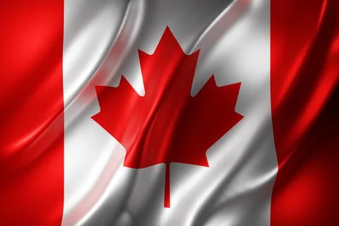 Canada 3d flag Stock Illustration