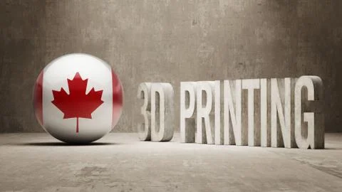 Canada.  3d Printing Concept Stock Illustration