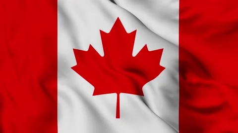 Canada 4K waving flag in loop Stock Footage 139565460