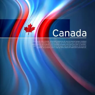Canada abstract flag background. Canada poster, patriotic flyer, cover. Vector Illustrazione stock