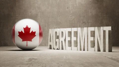 Canada. Agreement  Concept Illustrazione stock