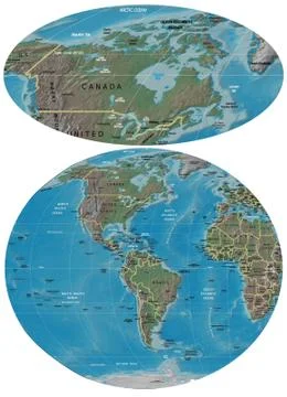 Canada and  Americas maps Stock Illustration