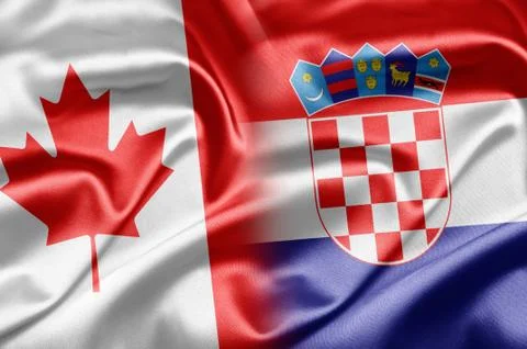 Canada and croatia Stock Illustration