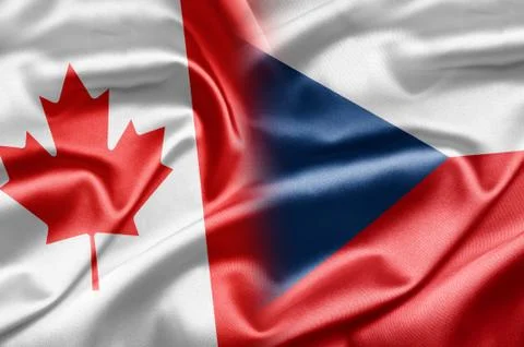 Canada and czech Stock Illustration