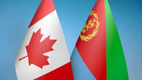 Canada and Eritrea two flags Stock Illustration