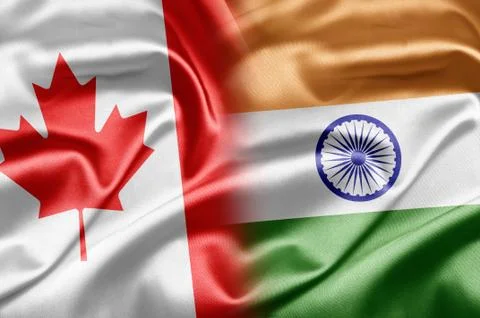 Canada and india Stock Illustration