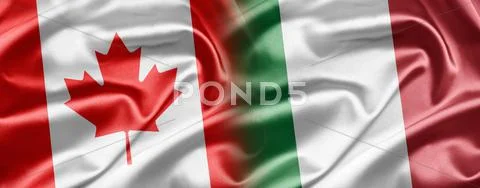 Canada and italy Stock Illustration