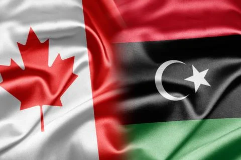Canada and libya Stock Illustration