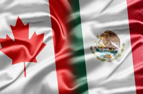 Canada and mexico Stock Illustration
