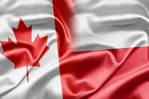 Canada and poland Stock Illustration