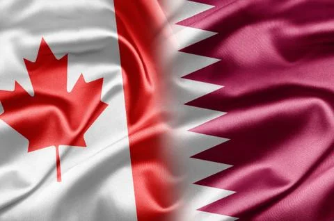 Canada and qatar Stock Illustration
