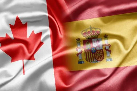 Canada and spain Stock Illustration