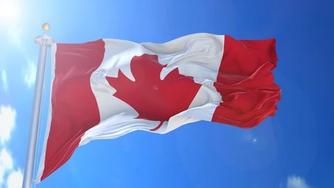 Canada animated flag pack in 3D and green screen Stock Footage 117190142
