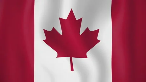 Canada animated flag. Seamless loop. 4K Stock Footage 145432687