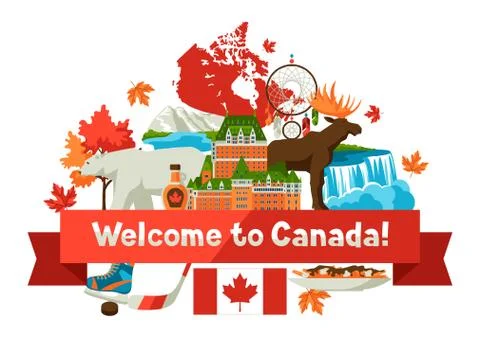 Canada background design. Stock Illustration