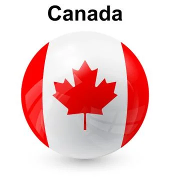 Canada ball flag Stock Illustration