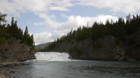 Canada, Banff, Bow Falls LS Stock Footage 22684860