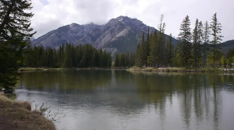 Canada, Banff, Lake and Distant Mountains 2 Video stock 22690718