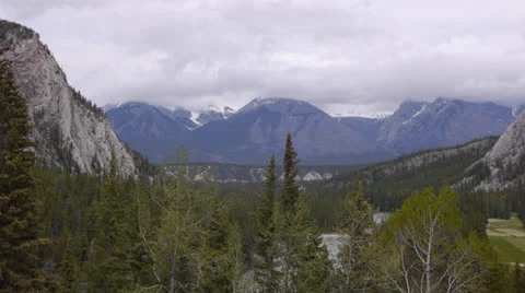 Canada, Banff, Misty Mountain Stock Footage 22690267
