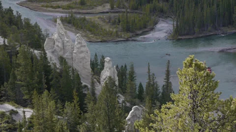 Canada, Banff, River CU Stock Footage 22704104