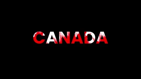 CANADA Blood Text Title Animation  Historical War Documentary Intro Stock Footage 330586853