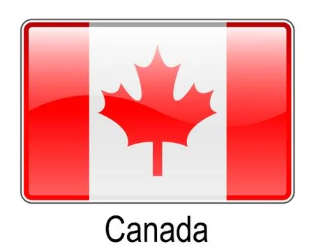 Canada button flag Stock Illustration