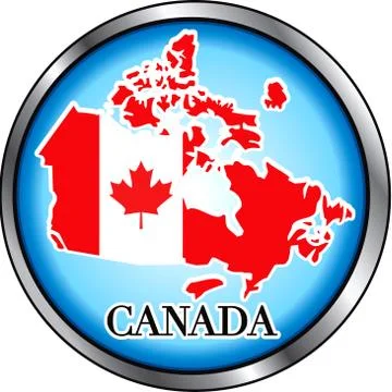 Canada Button Stock Illustration