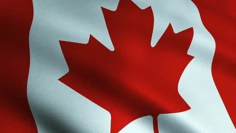 Canada Canadian Flag Angled Dramatic Shading Seamless Looping Video stock 88345573