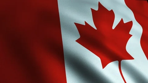 Canada Canadian Flag Dramatic Shading Seamless Looping Video stock 88345570