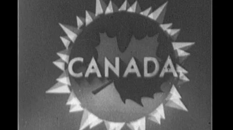 CANADA Canadian Travel Vintage Old Film Title Graphic Leader 8mm 7048 Stock Footage