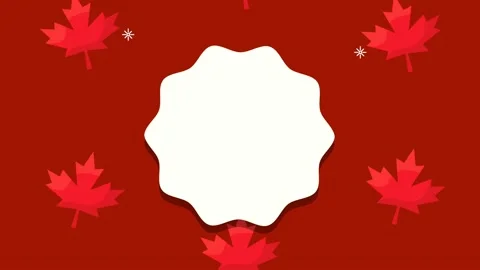 Canada celebration with maple leafs pattern and lace Stock Footage 154809827