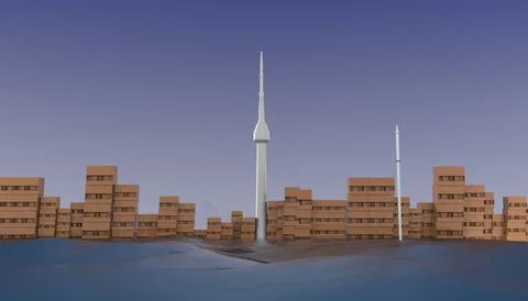 Canada city 3d render illustration Image Illustration