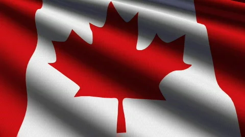 Canada Close-up Flag - HD - loop Stock Footage 623507