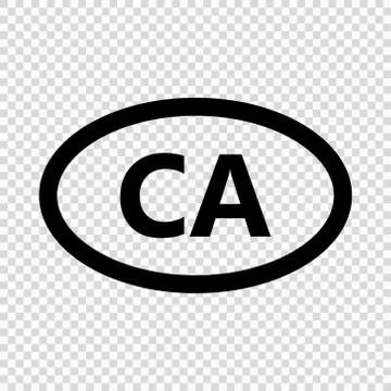 Canada code symbol. short country name. Domain name Stock-Illustration
