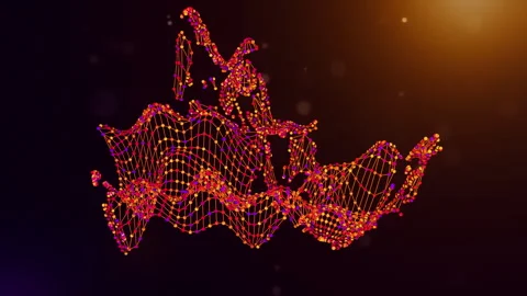 Canada Connected Intelligence Network Map Reveal Motion Animation Stock Footage 336774929
