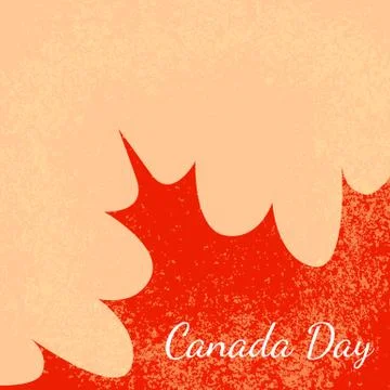 Canada Day. Beige background. Part of the maple leaf Stock-Illustration