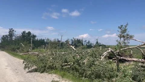 Canada Day EF-4 Tornado Destruction Stock Footage 255801243