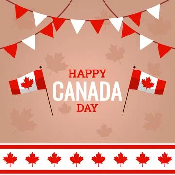 Canada Day Greetings Background Stock Illustration