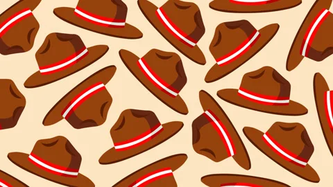 Canada Day Heritage Hat Pattern Background with Canadian Celebration Theme Видео 336167528