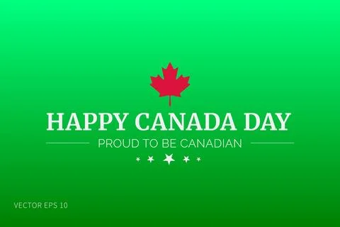 Canada Day Leaf Graphic Green Stock Illustration