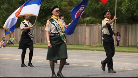 Canada day parade in Markham, Canada Video stock 7729816
