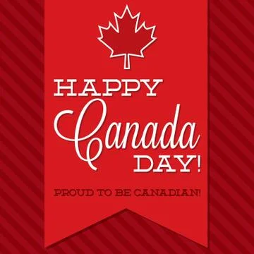 Canada Day sash card in vector format. Ilustración de archivo